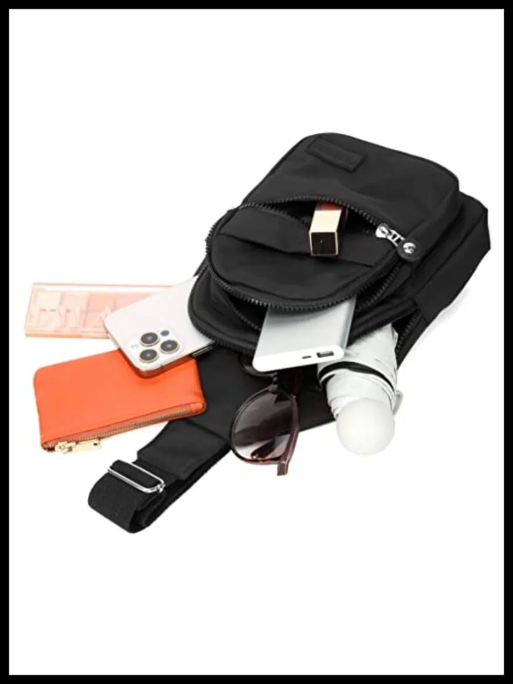 Banelu Small Sling Backpack Crossbody Bag Water Resistant Polyester